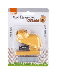 Mini Grampeador Plástico Capivara + Grampos 26/6 GP0108 - BRW
