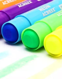 Tinta Guache Bastão Neon 6 Cores 10g. Cada 02008 - Acrilex
