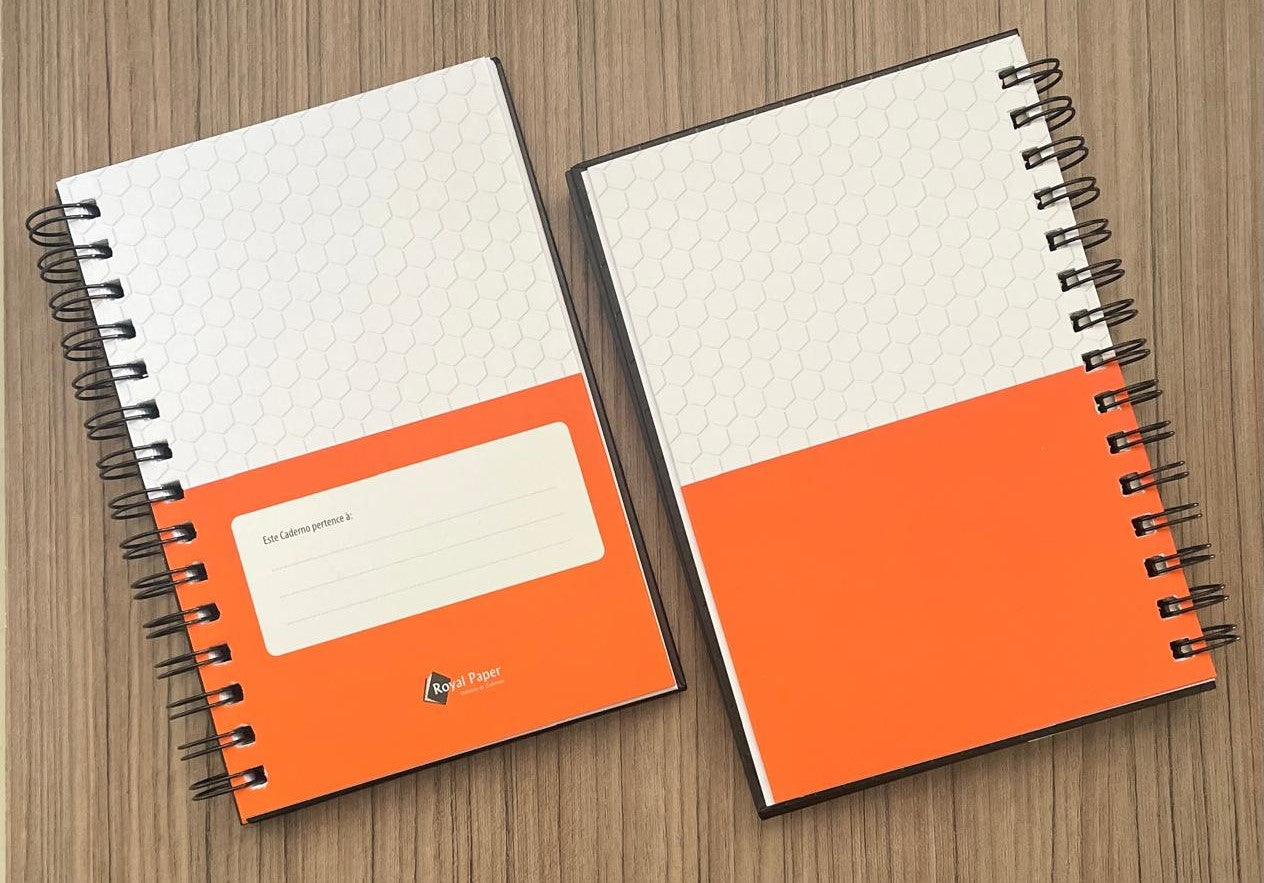 Caderno 1/4 80Fls 1 Mat. Pautado 90g/m² P129 - Royal Paper