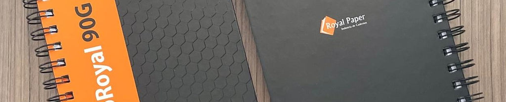 Caderno 1/4 80Fls 1 Mat. Pautado 90g/m² P129 - Royal Paper