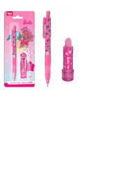 Lapiseira 0.7 mm e Borracha Formato Batom Barbie Rosa 609751 - Tris
