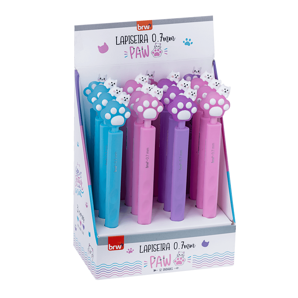 Lapiseira Plástica PAW Gatinho 0.7mm LP1723 - BRW