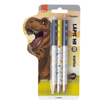 Lápis HB Jumbo Big Raptors Dinossauro Com 3 Unid. LP7251 - BRW