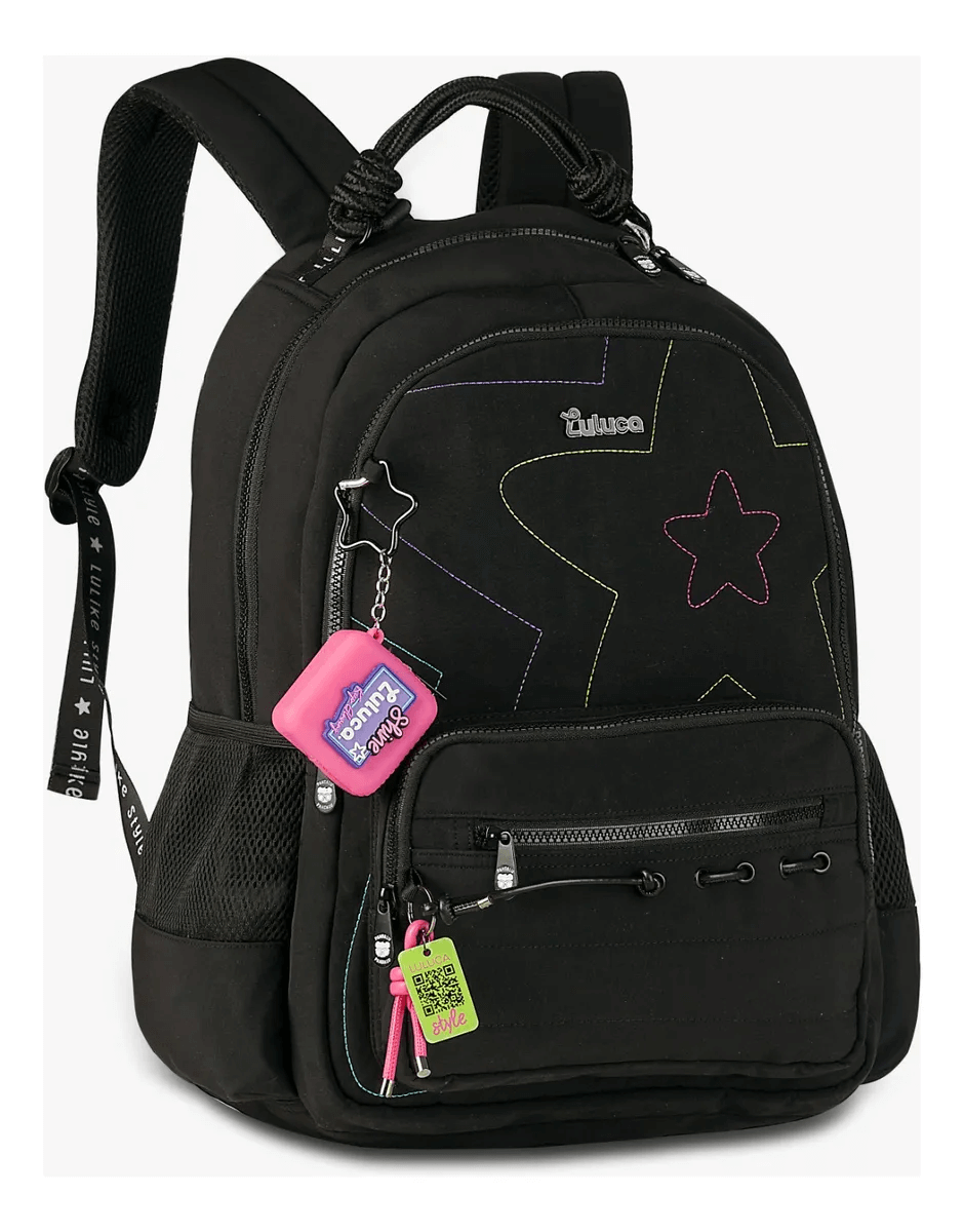 Mochila Costa Grande Preta Luluca LU27033 - Clio