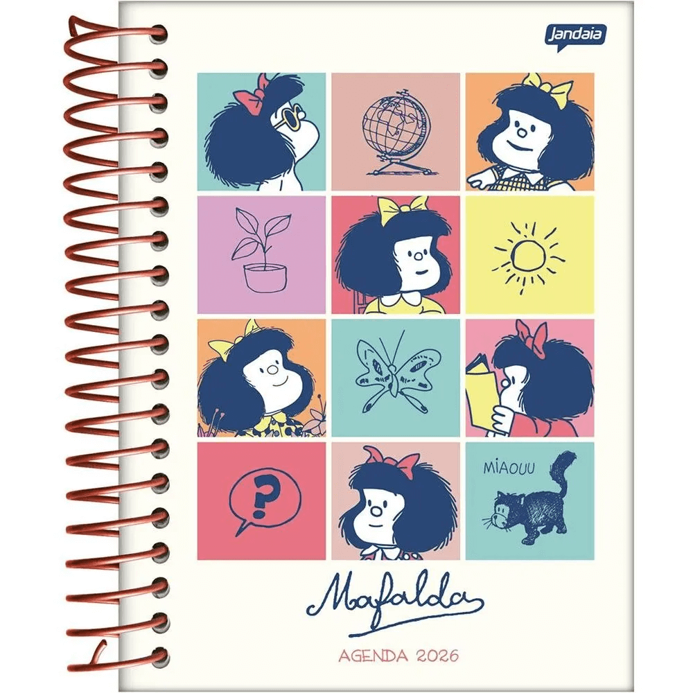 Agenda Diária 352 Pág. 2026 Mafalda 133x178mm - Jandaia