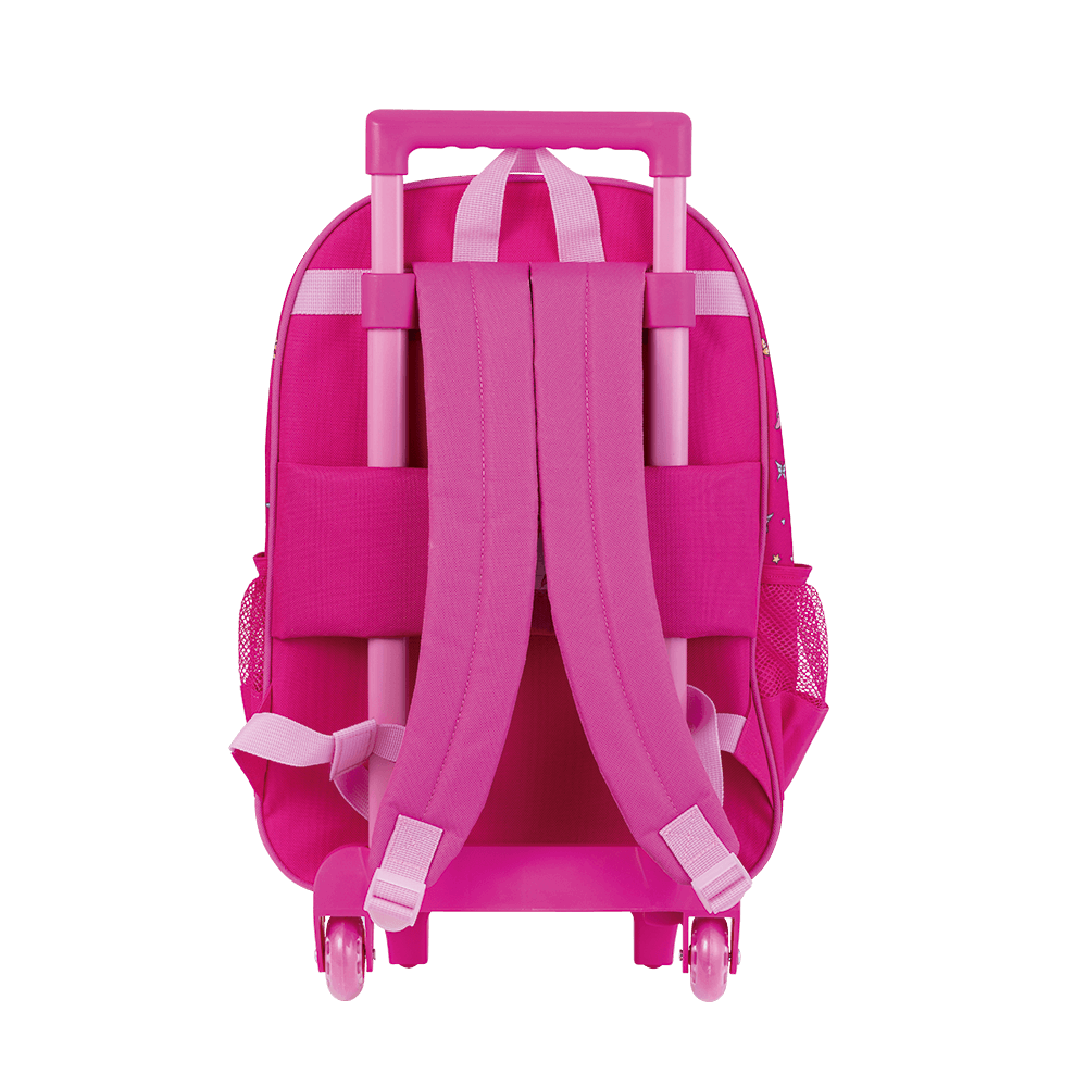 Mochila de Rodinha + Lancheira Térmica + Estojo c/ 2 Divisórias Unicórnio - BRW