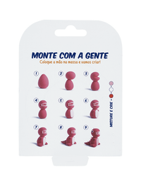 Massa de Modelar Divertida Dinossauro com 4 Cores MM0101 - BRW
