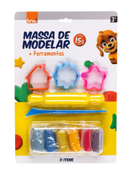 Massa De Modelar + Ferramentas Lupi 6 Cores MM0300 - BRW
