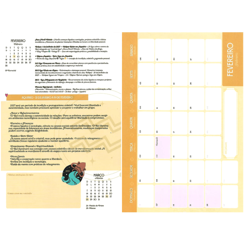 Agenda Planner 2027 Espiral 175x242 160 Páginas  Mistic 71151 - Jandaia