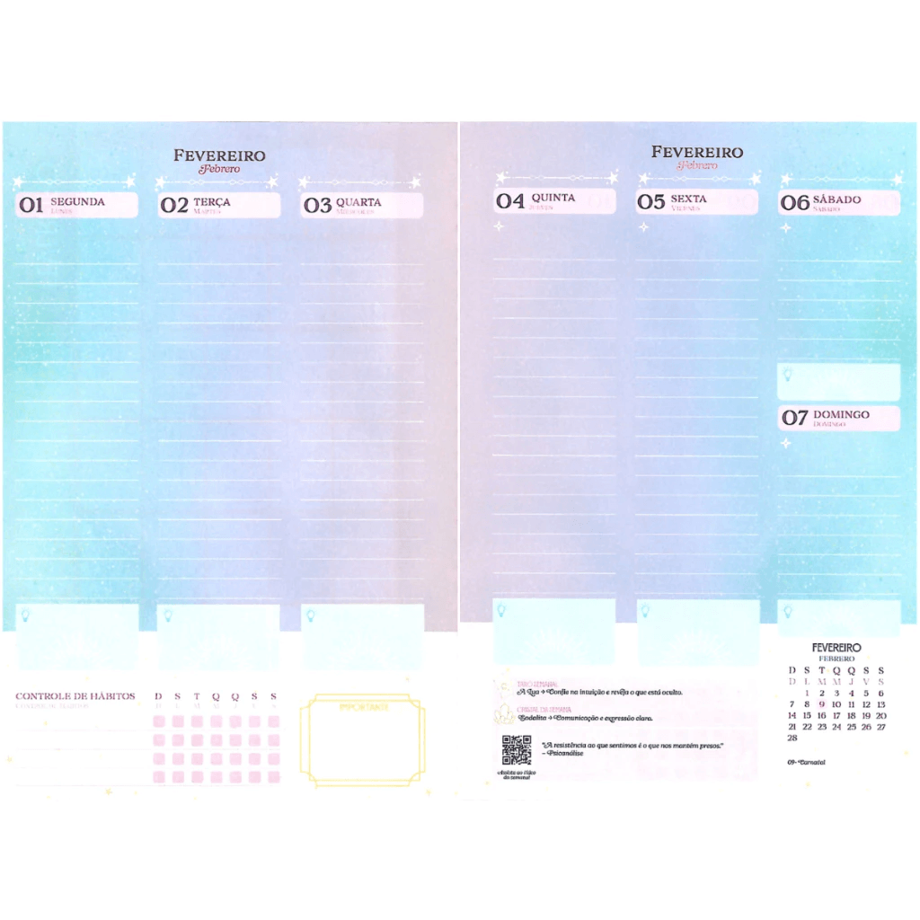 Agenda Planner 2027 Espiral 175x242 160 Páginas  Mistic 71151 - Jandaia