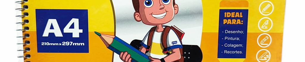 Caderno Cartografia e Desenho A4 Meu Primeiro Desenho 40 Folhas 140 g/m² 77177 - Jandaia