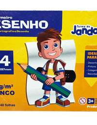 Caderno Cartografia e Desenho A4 Meu Primeiro Desenho 40 Folhas 140 g/m² 77177 - Jandaia
