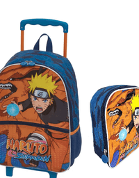 Mochila de Rodinha + Lancheira Térmica Naruto 978C - Pacific
