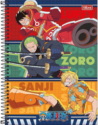 Caderno Espiral Universitário 10 Matérias One Piece 160 Folhas 34045 - Tilibra
