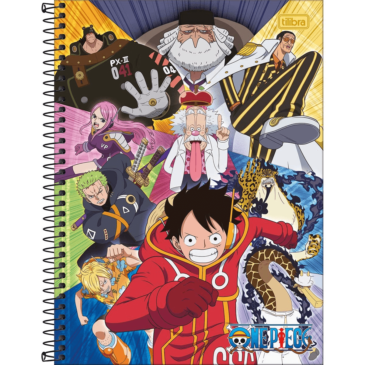 Caderno Espiral Universitário 10 Matérias One Piece 160 Folhas 34045 - Tilibra