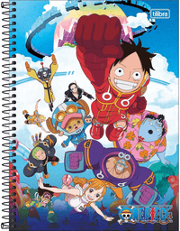 Caderno Espiral Universitário 10 Matérias One Piece 160 Folhas 34045 - Tilibra

