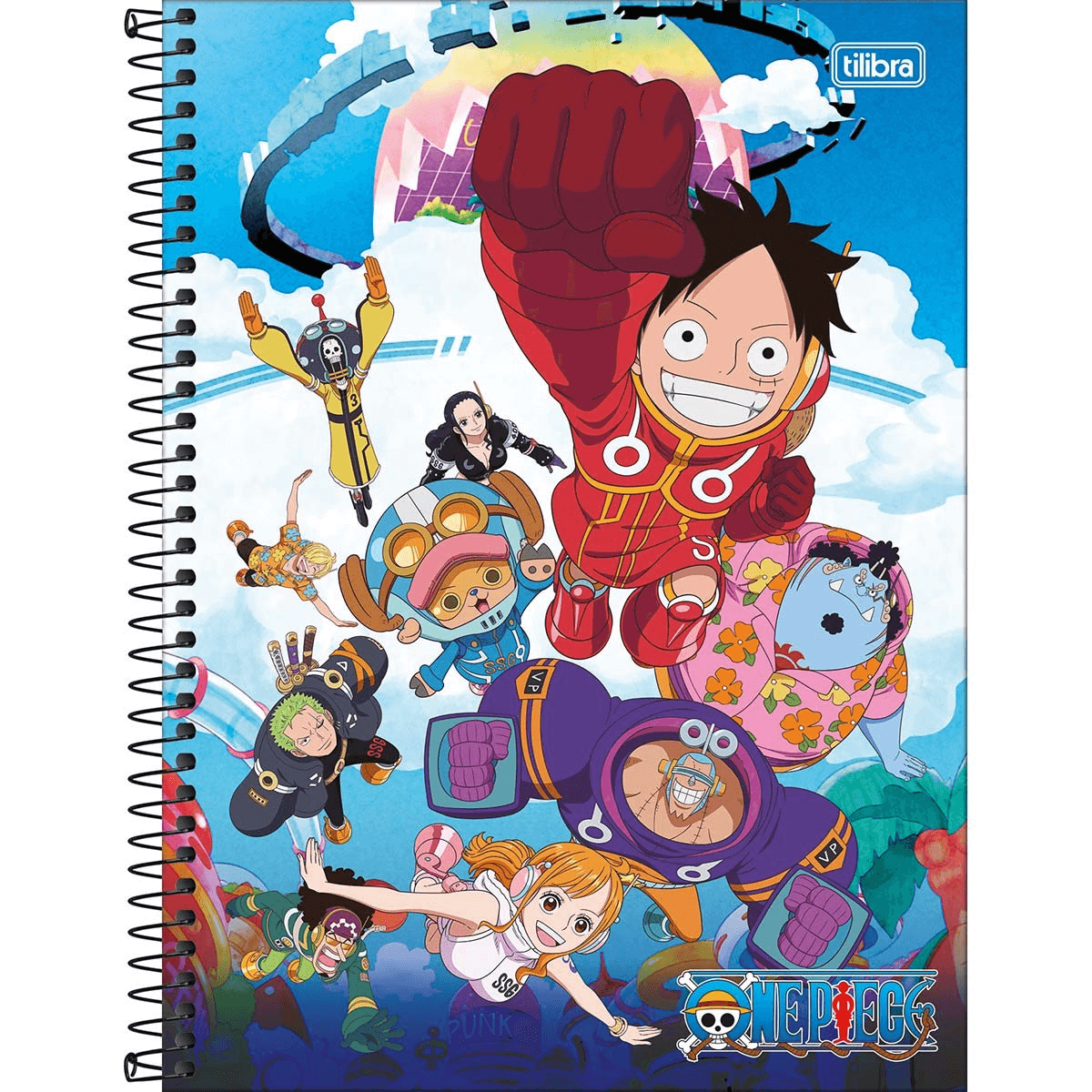 Caderno Espiral Universitário 10 Matérias One Piece 160 Folhas 34045 - Tilibra