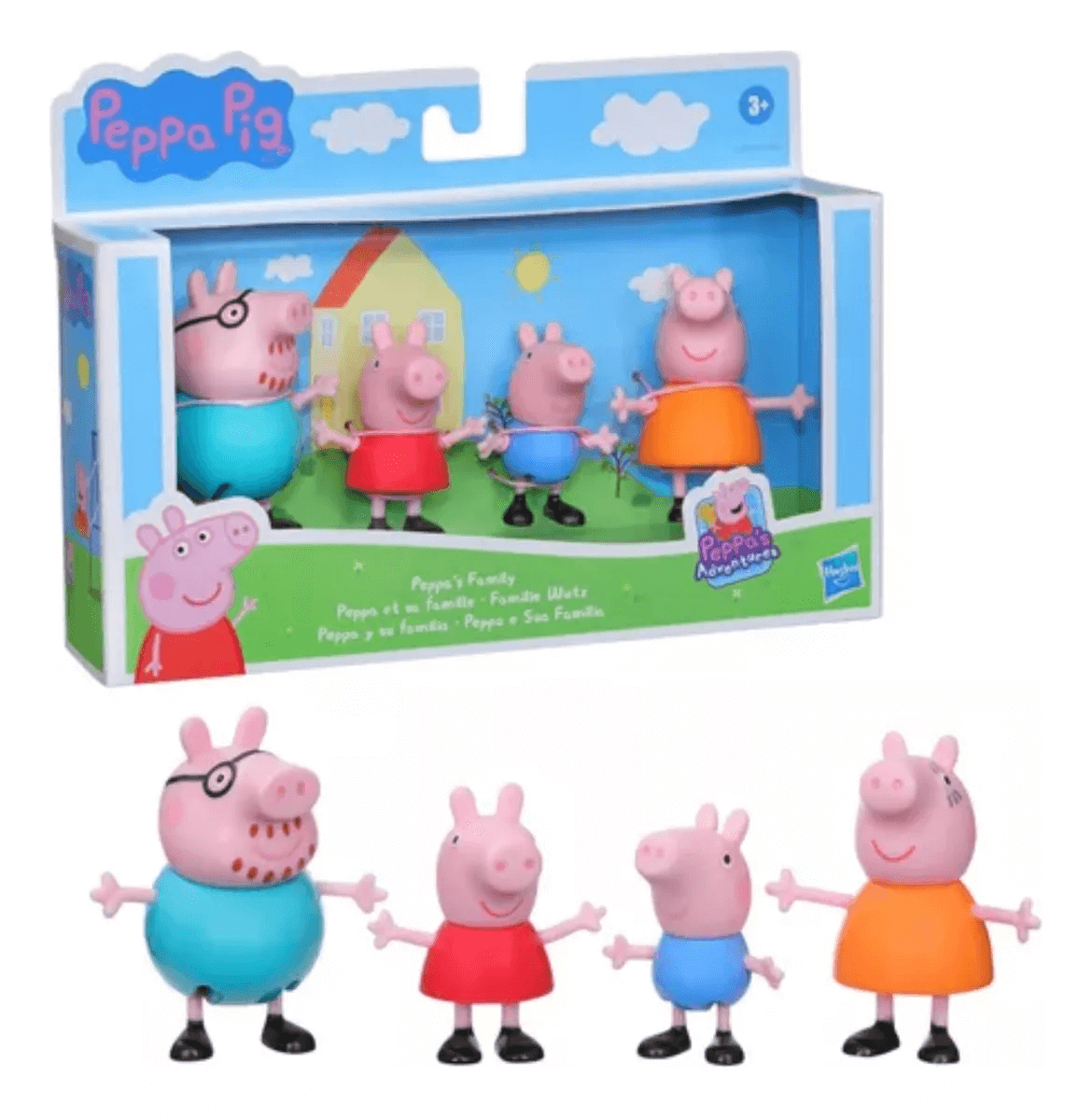 Família Peppa Pig com 4 Bonecos F2190 - Hasbro