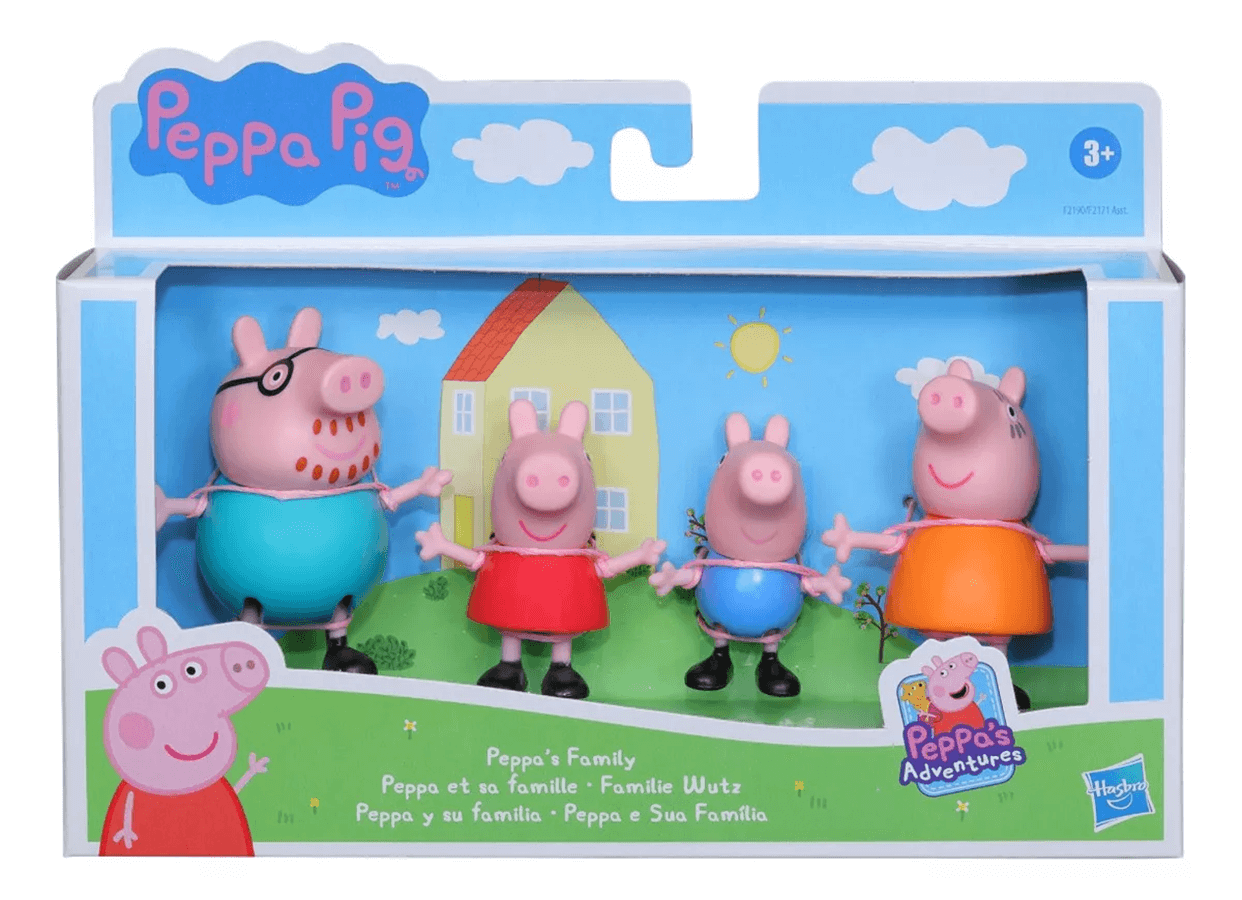 Família Peppa Pig com 4 Bonecos F2190 - Hasbro