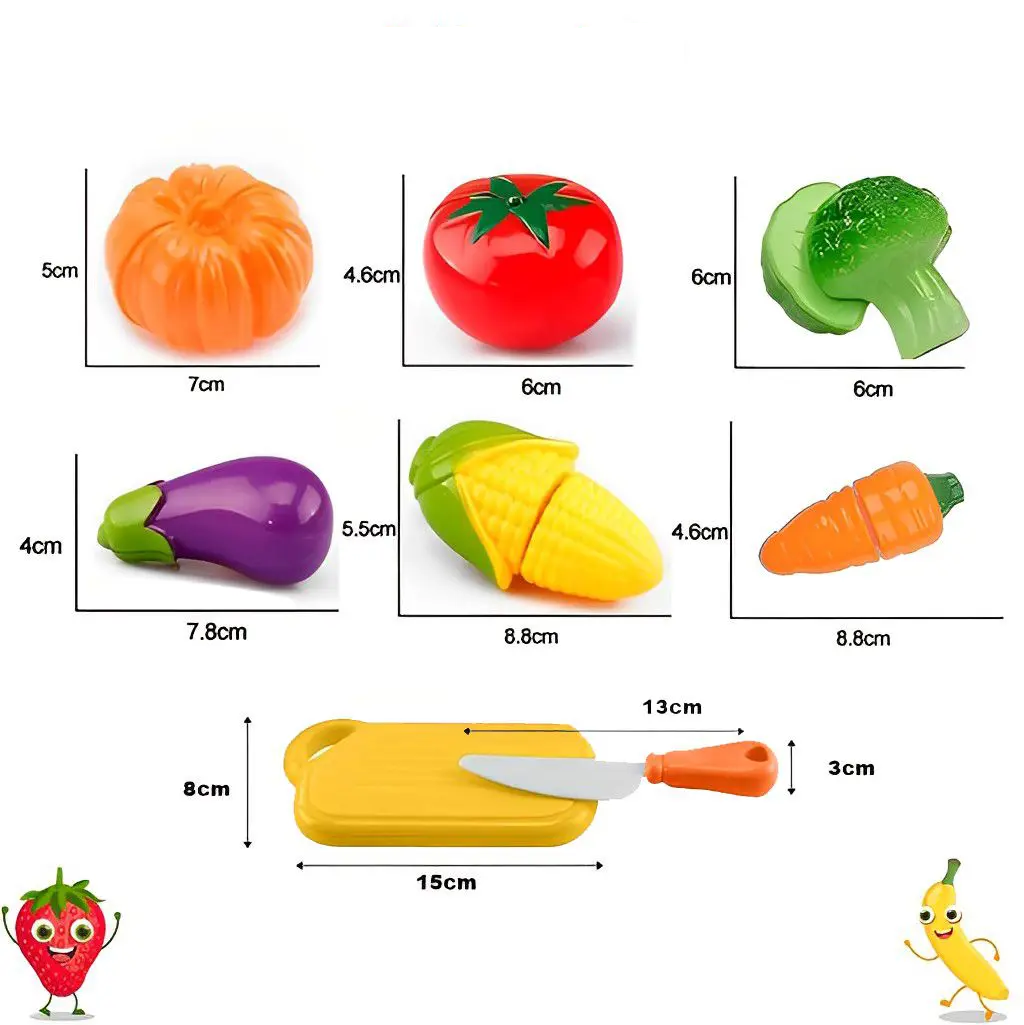 Kit Fruta E Legumes Quitandinha Com 8 Itens 900-6 - Braskit