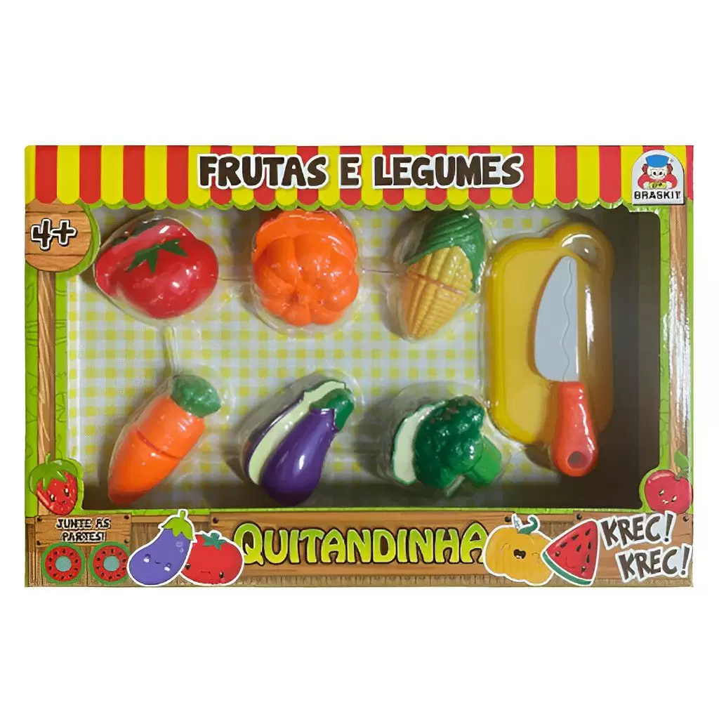 Kit Fruta E Legumes Quitandinha Com 8 Itens 900-6 - Braskit