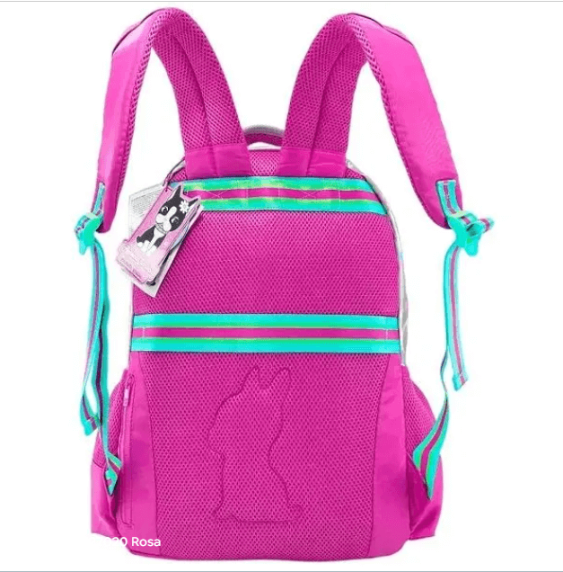 Mochila Costas Rebecca Bonbon Holografico Rosa RB27020  - Clio