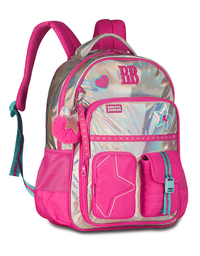 Mochila Costas Rebecca Bonbon Holografico Rosa RB27020  - Clio
