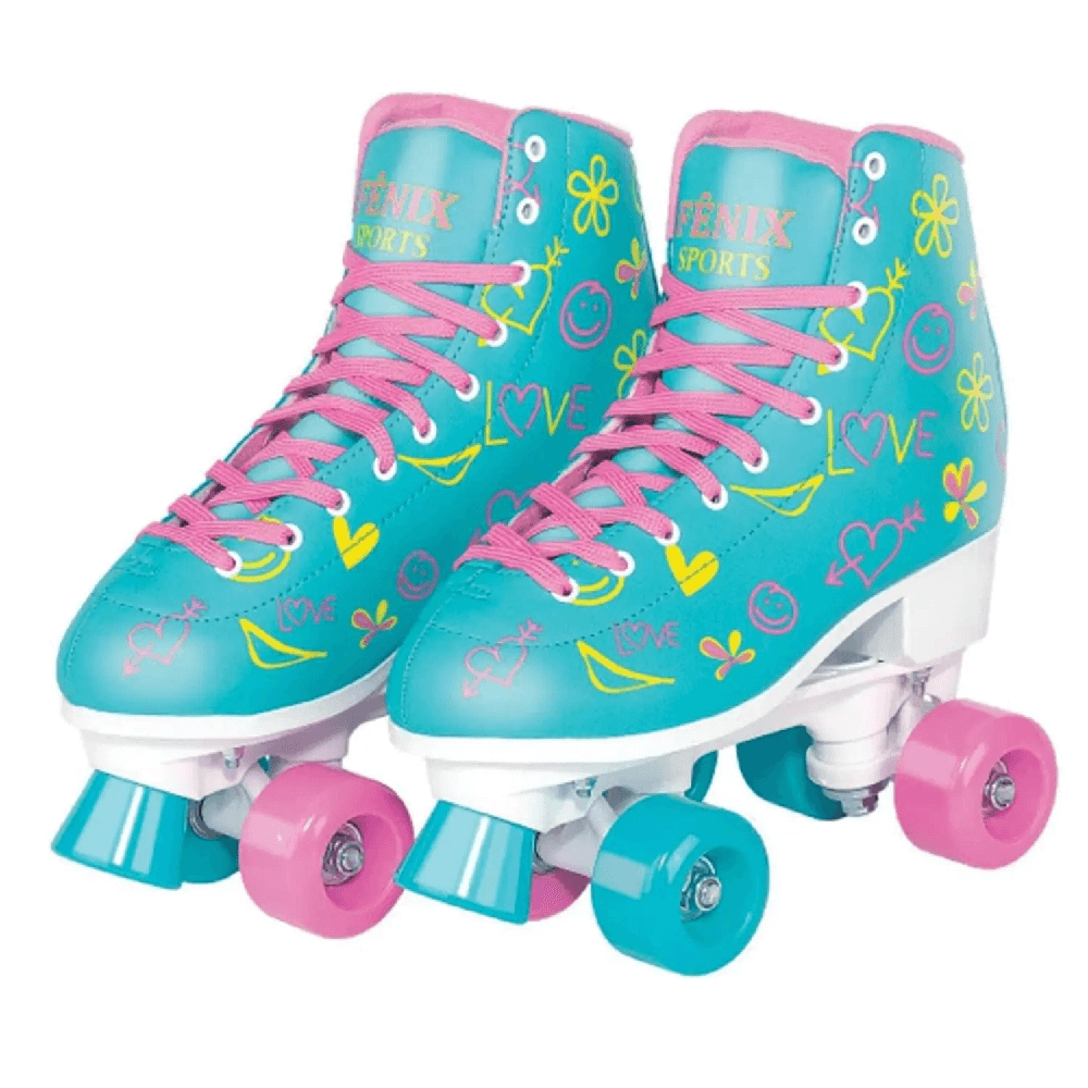 Patins Roller Skate Ajustável 35-38 Azul RL-07A - Fenix