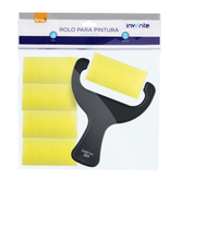 Rolinho Mini de Espuma Com 4 Refis RL1000 - BRW