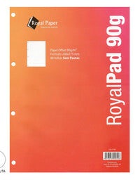 Bloco Folhas Fichário Univ. S/ Pauta 80Fls Royalpad P106 - Royal Paper
