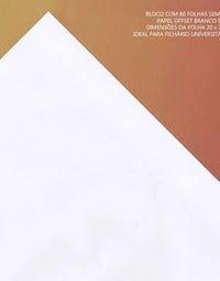 Bloco Folhas Fichário Univ. S/ Pauta 80Fls Royalpad P106 - Royal Paper
