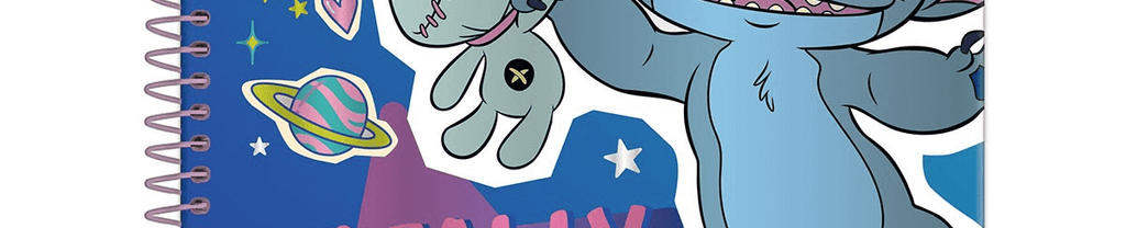 Caderno Espiral Universitário 10 Matérias  160 Folhas Stitch - Foroni