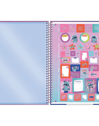 Caderno Espiral Universitário 10 Matérias  160 Folhas Stitch - Foroni
