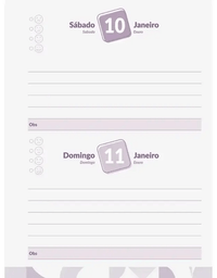 Agenda Diária 352 Pág. 2026 Pink Rodeo 133x178mm - Jandaia
