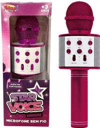 Microfone sem fio Star Voice Pink ZP00975 - Zoop Toys
