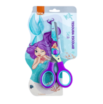 Tesoura Escolar 13 cm Sereia TE1328 - BRW