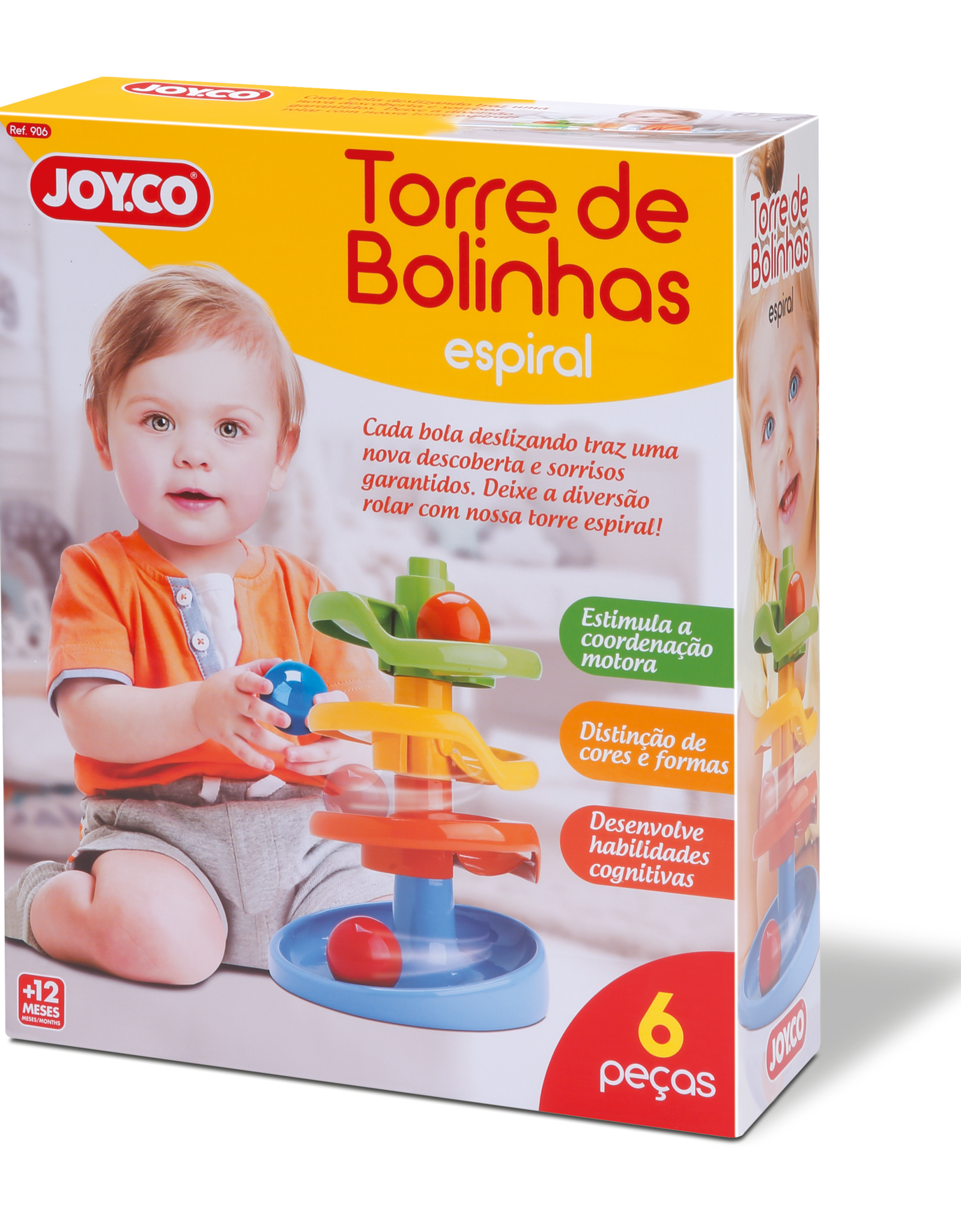 Brinquedo Educativo Torre de Bolinhas Espiral Joy.Co 906 - Bambola