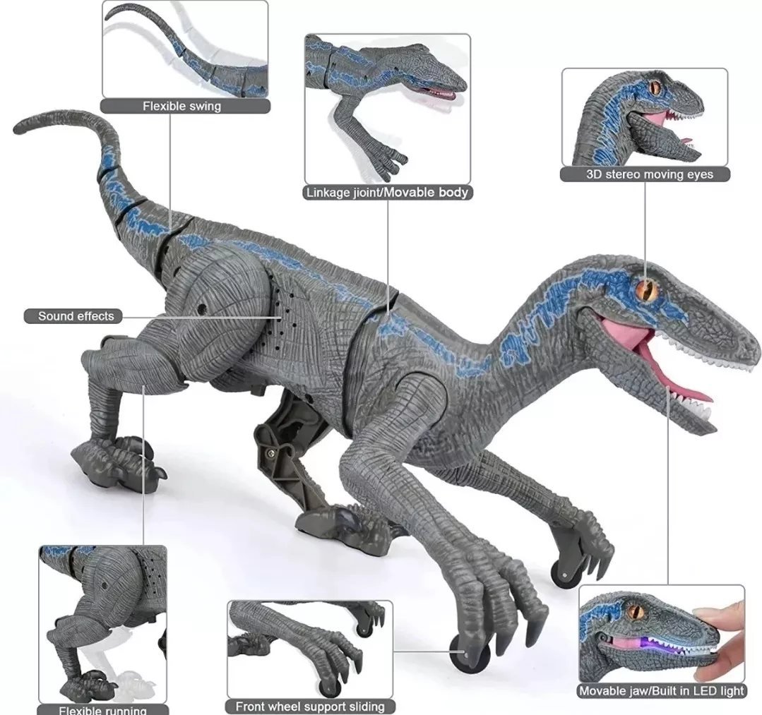 Dinossauro Velociraptor Control c/ Controle Remoto - ZP01013 Zoop Toys