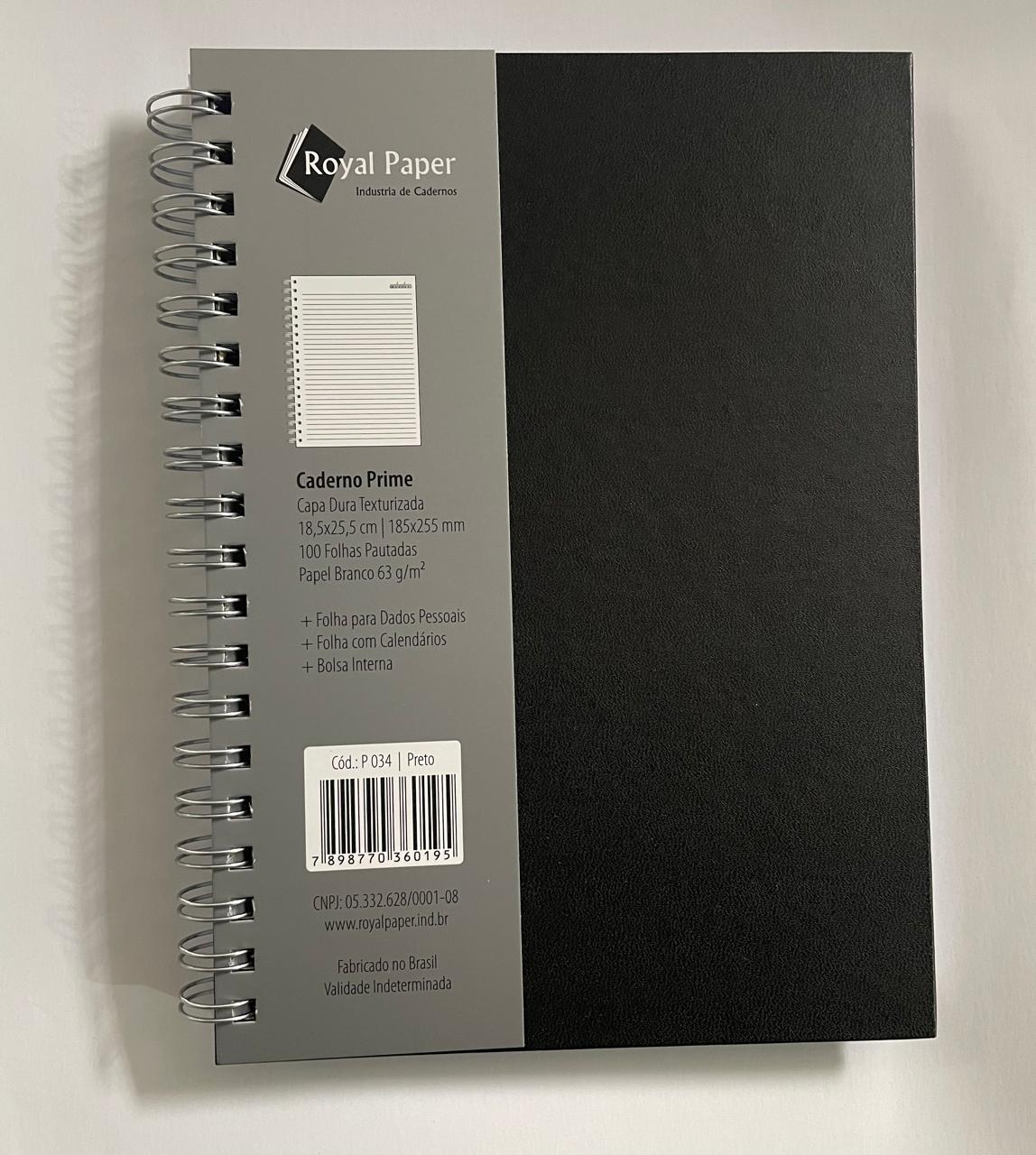 Caderno Universitário Prime 100Fls 1 Mat. Pautado 63g/m² P034 - Royal Paper