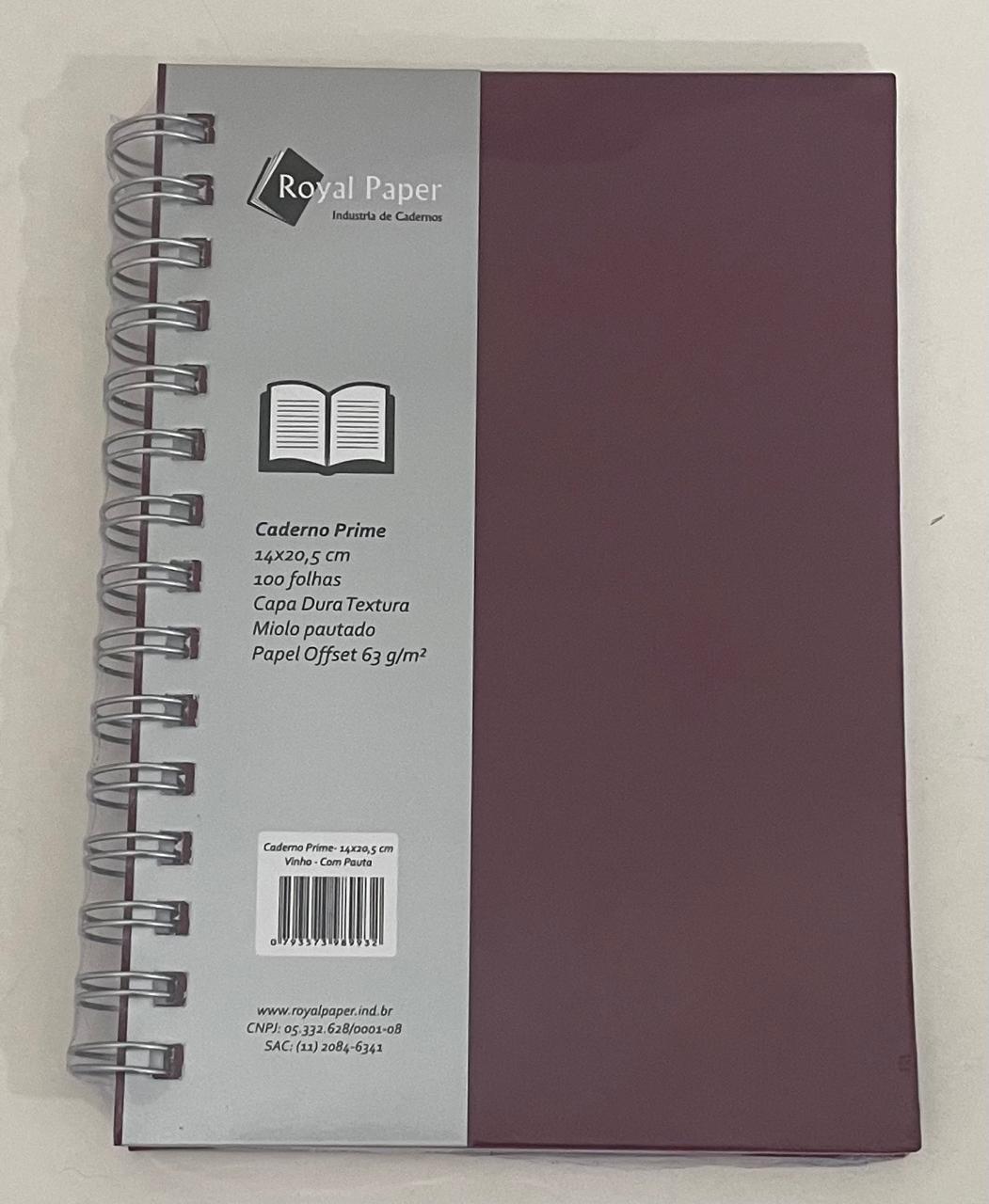 Caderno 1/4 100Fls Pautado 63g/m² Prime - Royal Paper