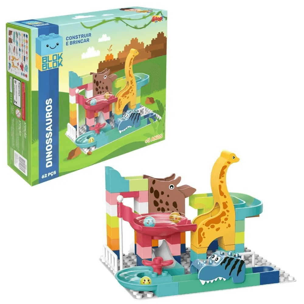 Blocos De Montar Blok Blok Dinossauros ZP01030 - Zoop Toys