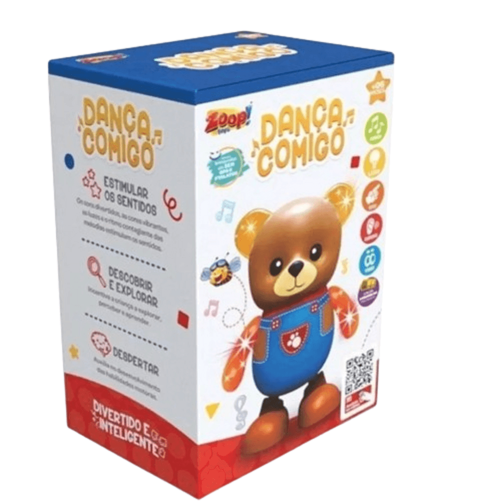 Urso Dança Comigo com Som e Luz 18 cm ZP01049 - Zoop Toys