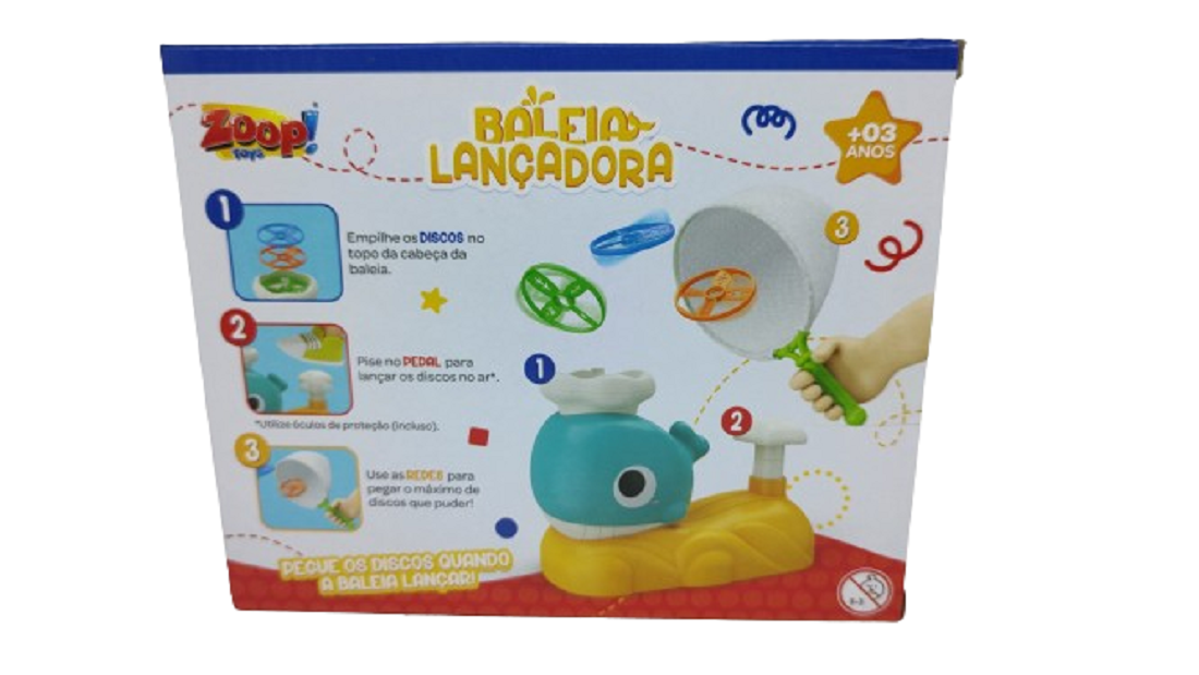 Brinquedo Baleia Lançadora De Discos ZP01145 - Zoop Toys