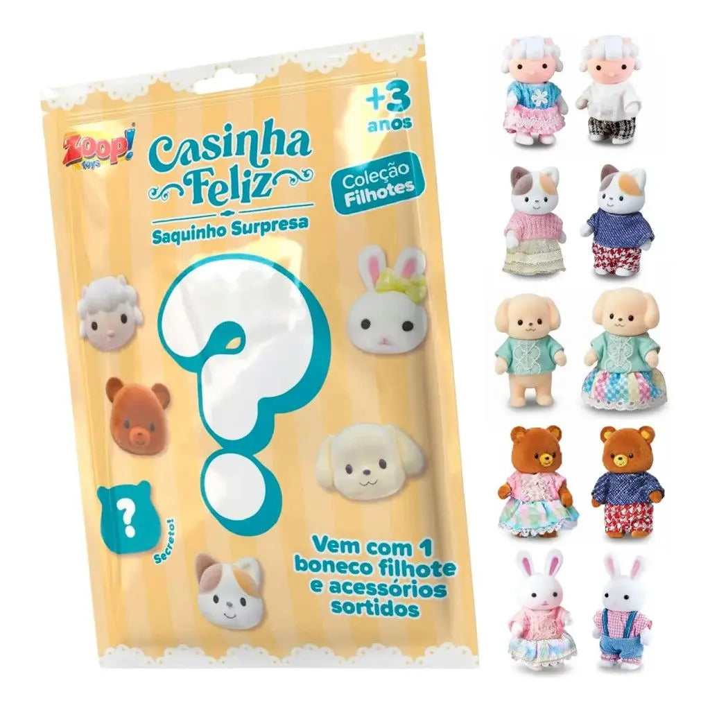 Casinha Feliz Saco Surpresa Filhotes ZP01413 - Zoop Toys