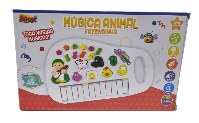 Piano Infantil Música Animal Fazendinha ZP01218 - Zoop Toys