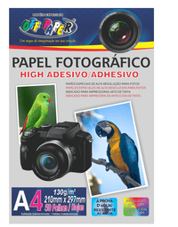 Papel Fotográfico High Adesivo 50 Folhas 130 gramas Brilhoso - Off paper
