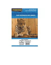 Papel Fotográfico Glossy Auto-Adesivo 20 Folhas 80 gramas Brilhoso - Masterprint
