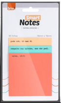 Bloco Smart Notes 76X76mm Sátira Intuição 6 Bloco com 10 Fls cada - BRW