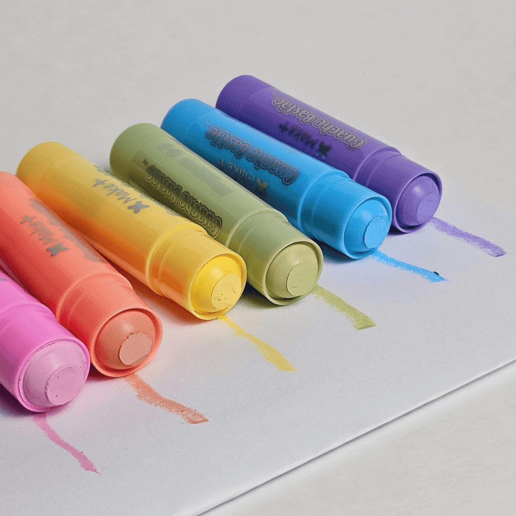 Guache Bastão 6 Cores Tons Pastel 13714 - Make+