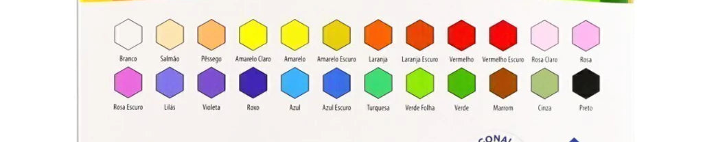 Lápis de Cor Sextavado 24 Cores 09694 - Acrilex